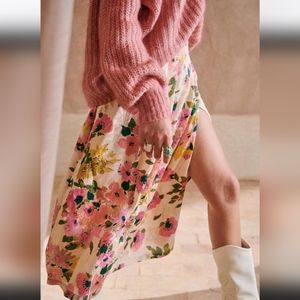 NWT Sezane Alicia skirt in Fall is Blooming, size 38